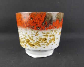 marei keramik製 fat lava 西ドイツ製 Vintage MAREI KERAMIK Orange Fat Lava Planter / Flower Pot With