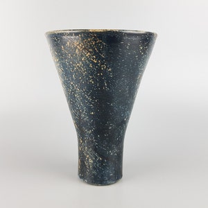 Vintage GERHARD LIEBENTHRON Studio Art Pottery Funnel Shaped Vase West Germany 1978s