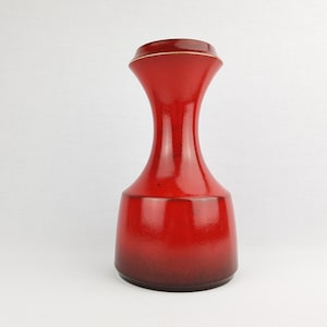 Vase vintage STEULER KERAMIK rouge 317-25 poterie ouest-allemande des années 1960