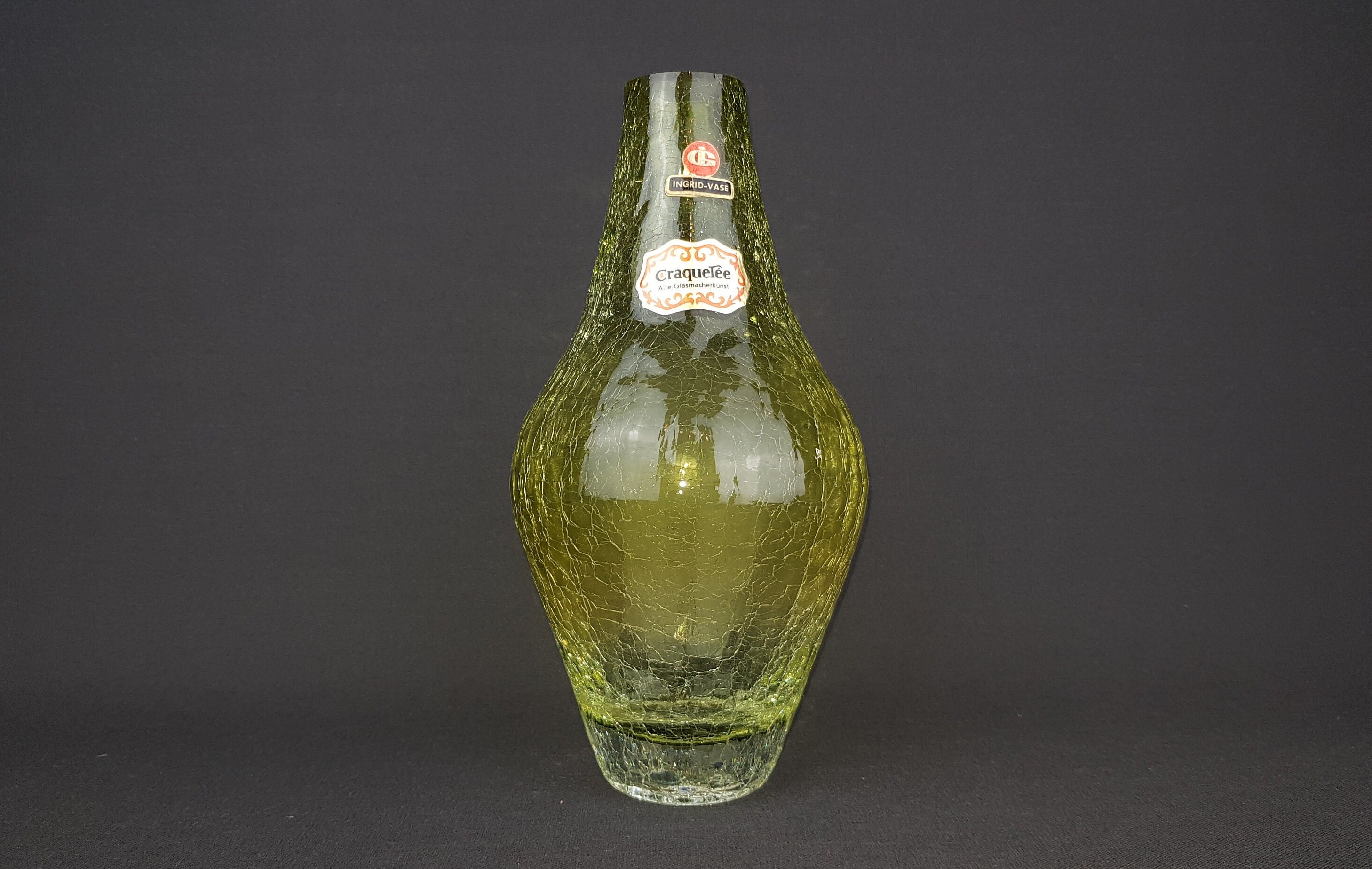 Yellow Art Glass Vase - Etsy