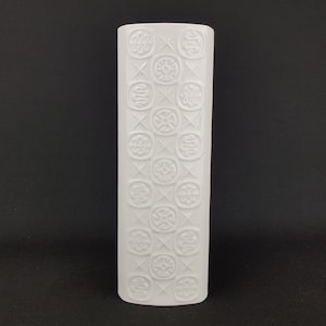 Vintage AK KAISER Porzellan 3D Relief Porcelain Vase West German Pottery 1970s