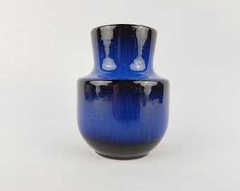 Vintage STEULER KERAMIK Blue Vase 140-10 West German Pottery 1960s