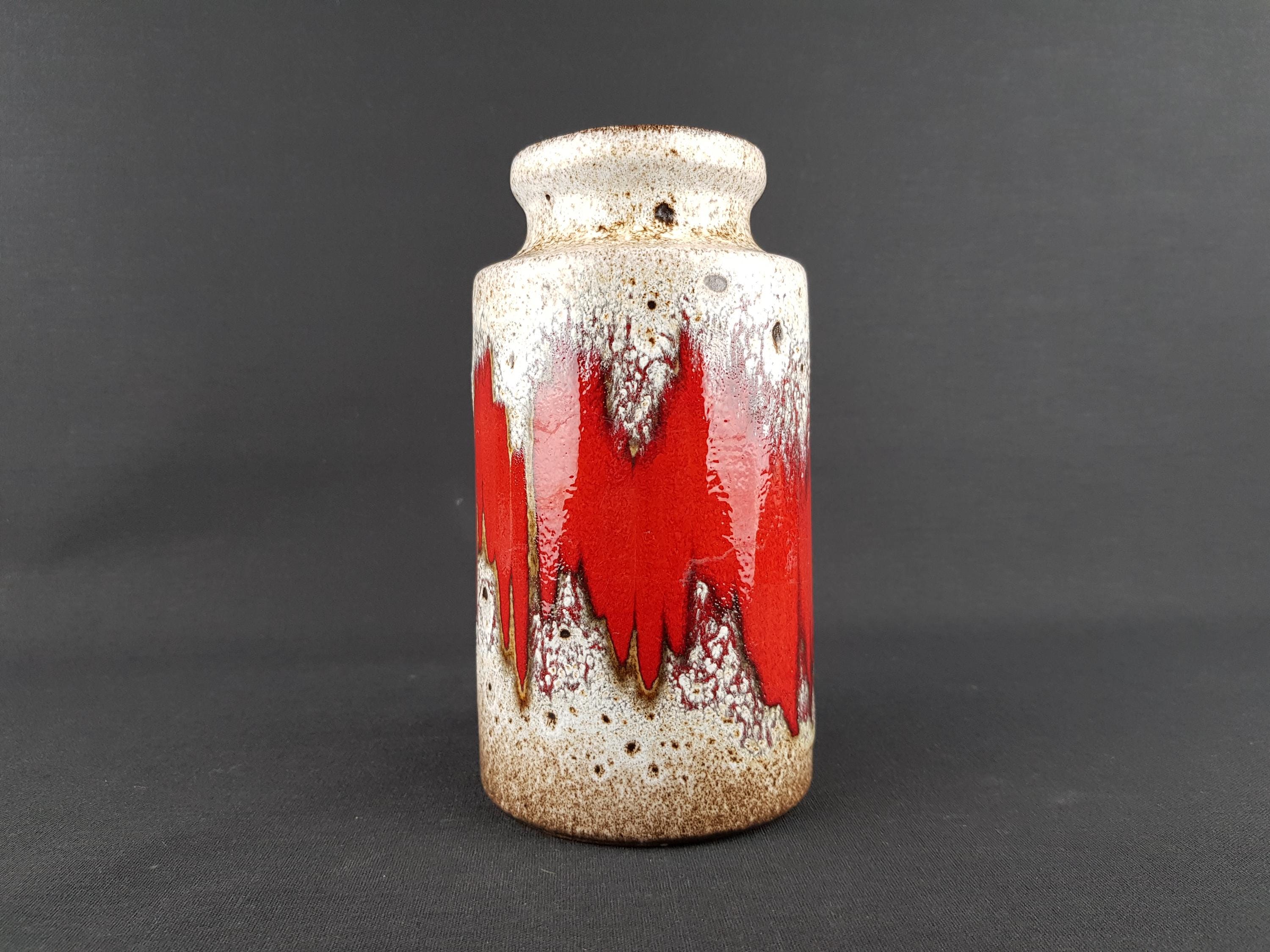 Vintage SCHEURICH KERAMIK Fat Lava Vase With Lora Decor 203-18