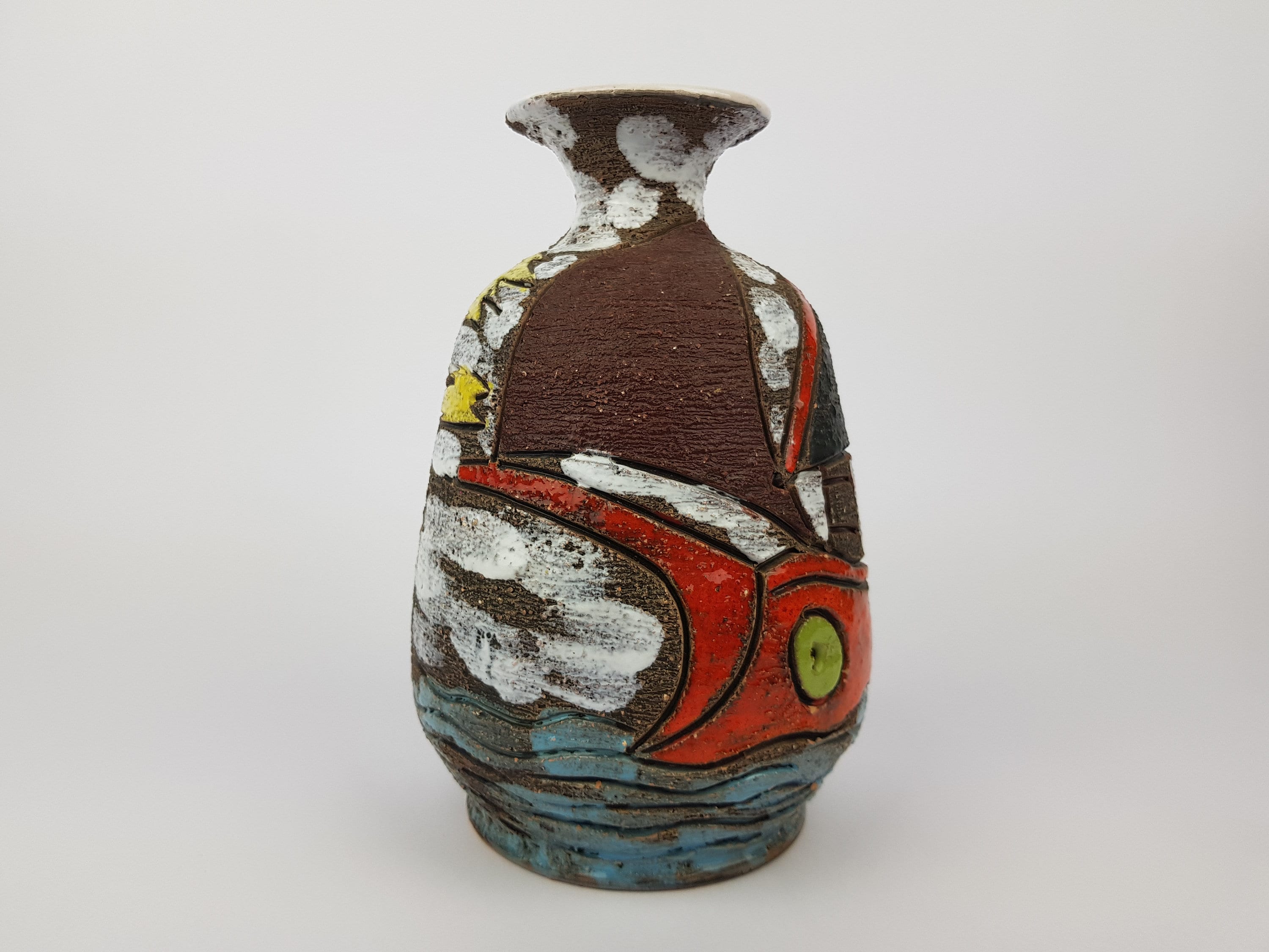 イタリア陶器　FRATELLI FANCIULLACCI　ミッドセンチュリー Mid-Century Italian Ceramic Vase by Brothers Fiancullacci