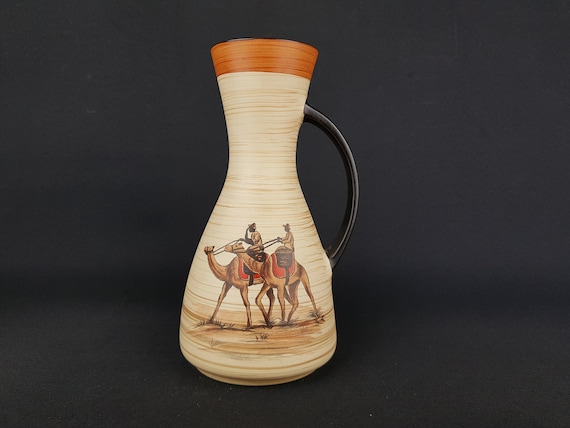 西ドイツ製 ヴィンテージ花瓶 Dümler & Breiden 1950年代品 ヴィンテージ DÜMLER & BREIDEN 花瓶 1345/26 オアセ装飾付き 西ドイツ