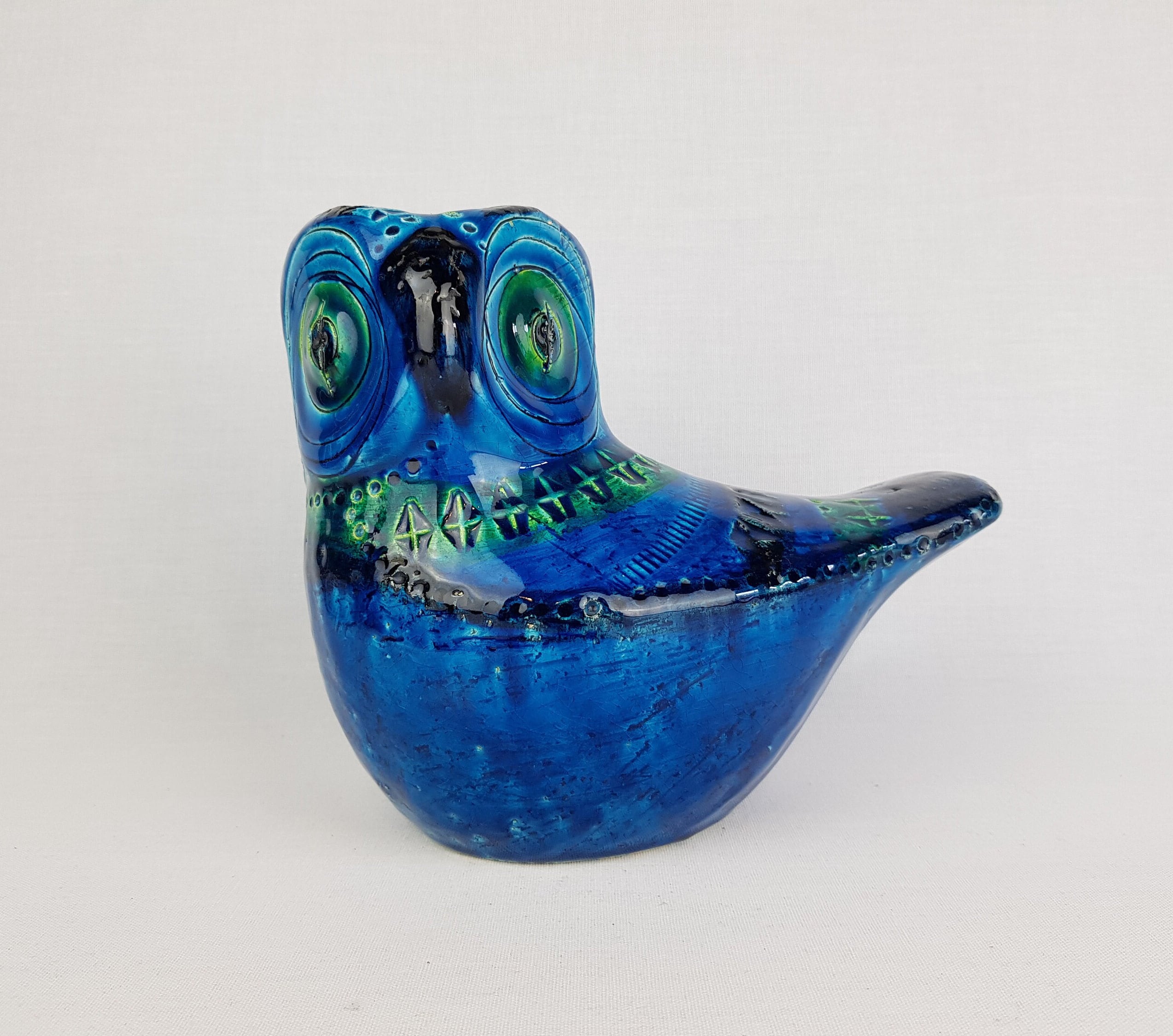 Bitossi ビトッシ Rimini Blu リミニブルー #49 Owl 梟 Bitossi Owl - Etsy