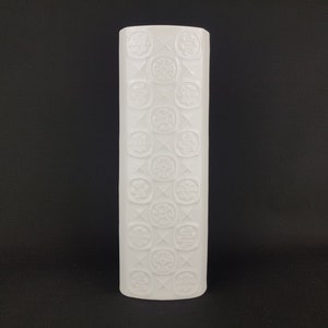 Vintage AK KAISER Porzellan 3D Relief Porcelain Vase West German Pottery 1970s