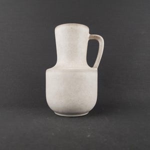 Vintage STEULER KERAMIK Handled Beige Jug Vase 141-15 West German Pottery 1960s