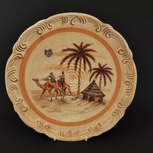 Vintage DUMLER UND BREIDEN Bowl 987/29 with Oase decor West German Pottery 1960s Fat Lava Era