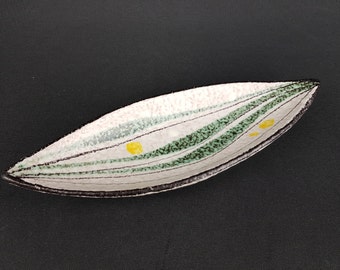 Vintage RUSCHA KERAMIK Bowl with Domino decor, West German Pottery 1950s