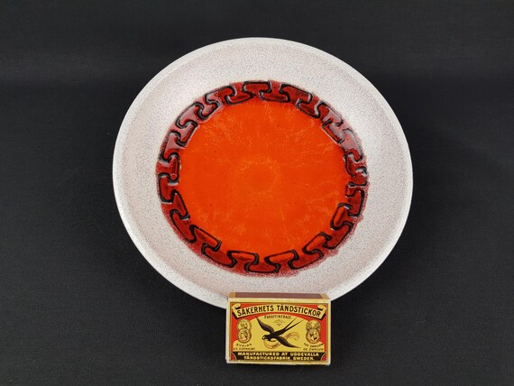 Buy Vintage Orange DÜMLER & BREIDEN Relief Fat Lava Bowl 226-20