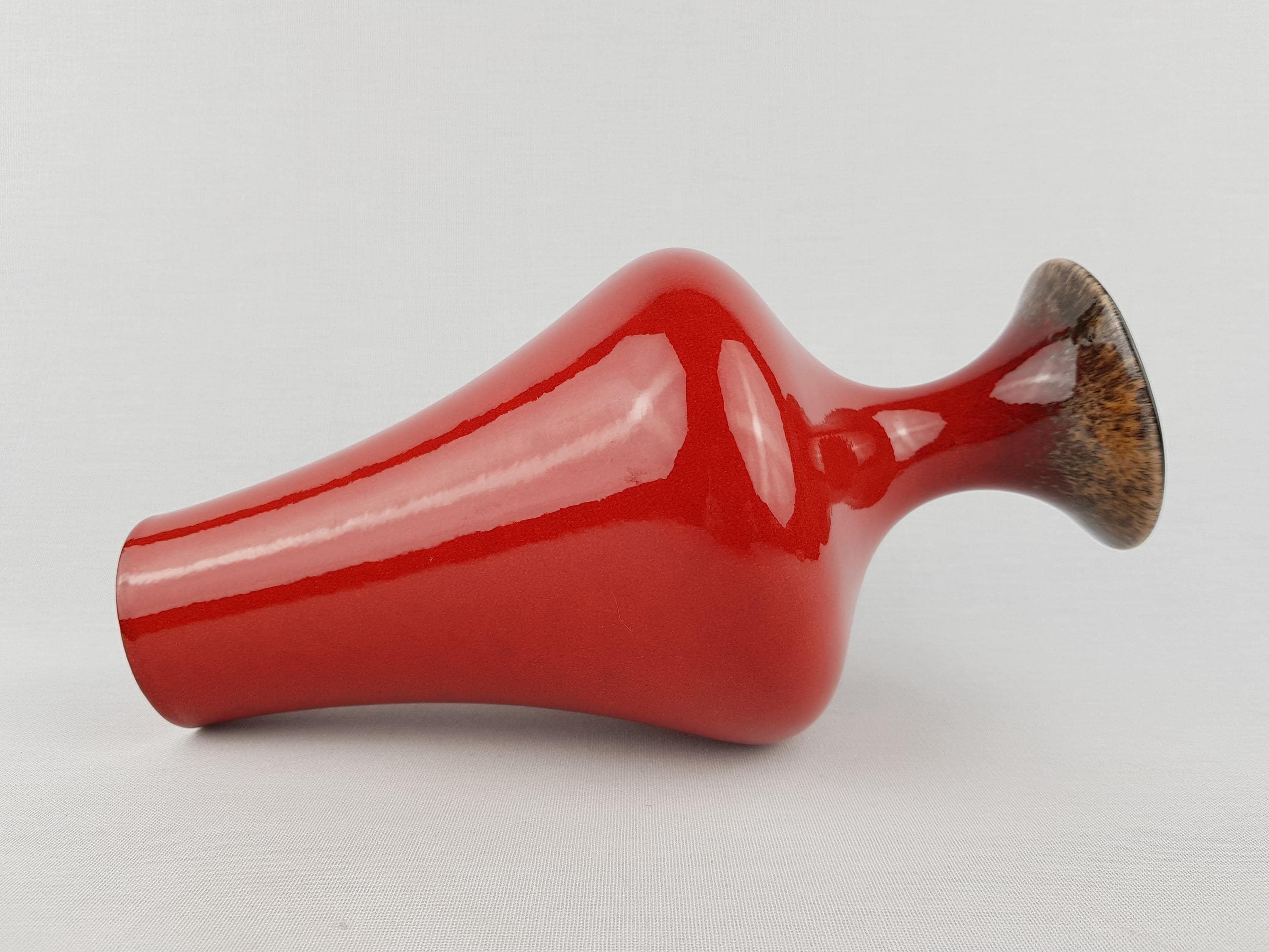 Vintage KERAMICA STUDIO Red Vase English Art Pottery by Karen