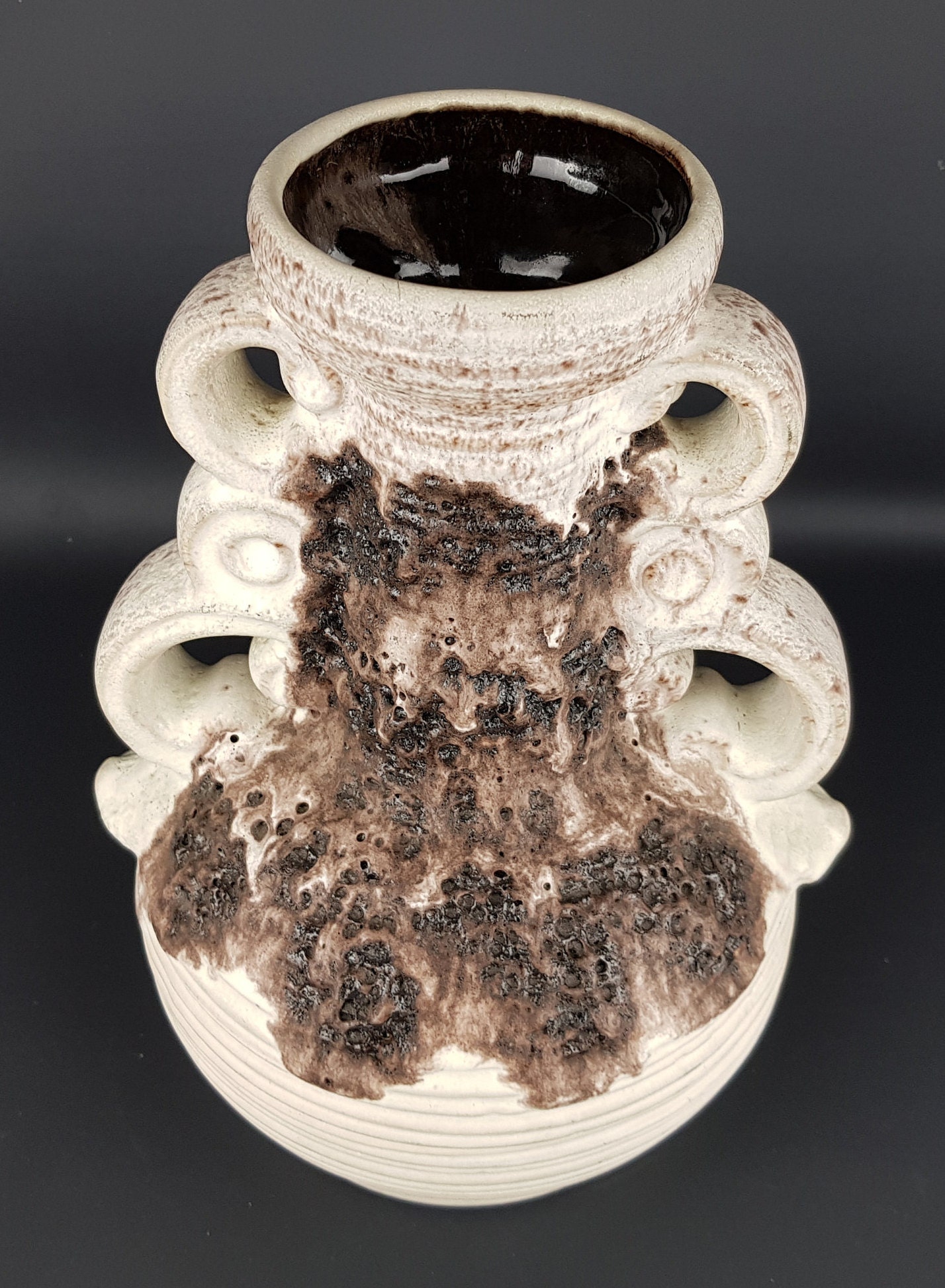 ヴィンテージ DÜMLER & BREIDEN KERAMIK ファットラバ花瓶、西ドイツ