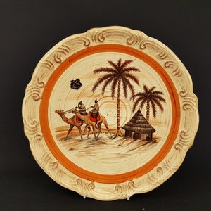 Vintage DUMLER UND BREIDEN Bowl 987/29 with Oase decor West German Pottery 1960s Fat Lava Era
