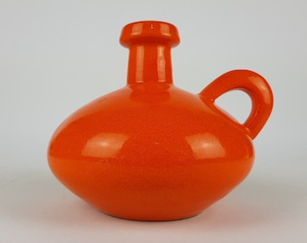 ファット・ラヴァ・オットーの赤と黒の陶器の花瓶、70年代ミッド