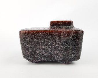 Vintage PIETER GROENEVELDT Dutch Studio Art Purple Pottery Vase Ikebana Style 1960s