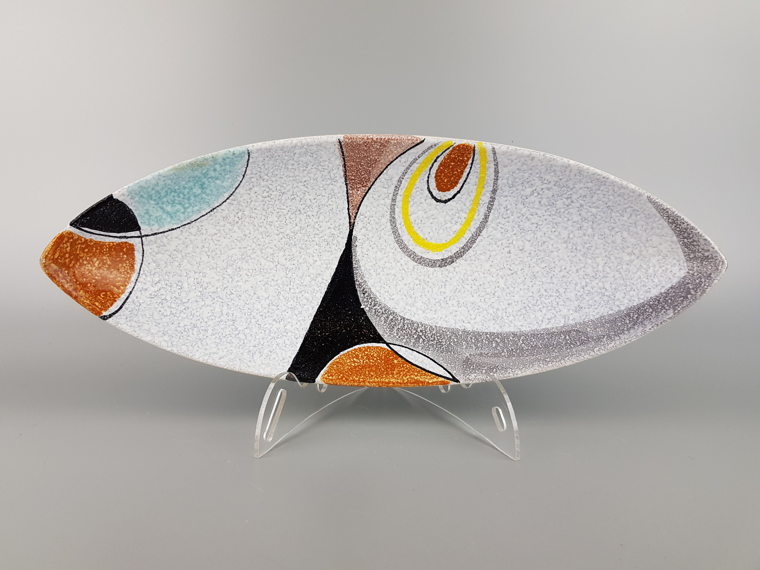 Vintage FLORA GOUDA HOLLAND Keramiek Multi Colored Bowl With Rumba