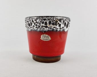 FAT LAVA プランター 【Jopeko】 Jopeko Fat Lava Planter, Red Gloss, West Germany Pottery - Etsy