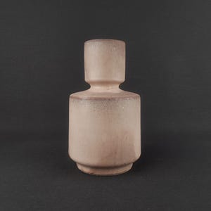 Vintage OTTO KERAMIK Soft Pink Vase With Brown Accents West German Pottery 1970s Fat Lava Era