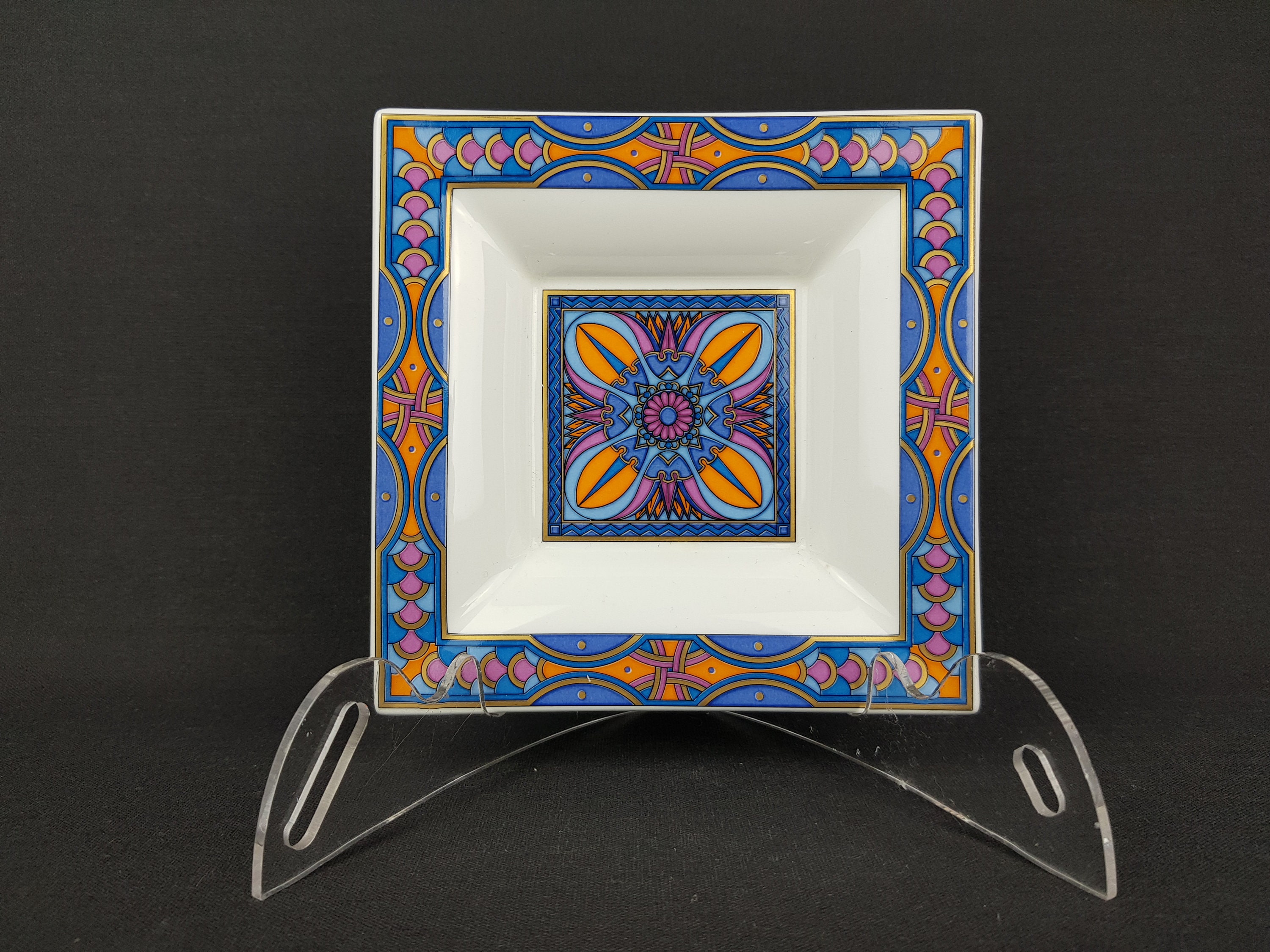 Villeroy & Boch Paloma Picasso 皿 Vintage VILLEROY and BOCH Paloma Picasso Bangkok Square Dish Bowl