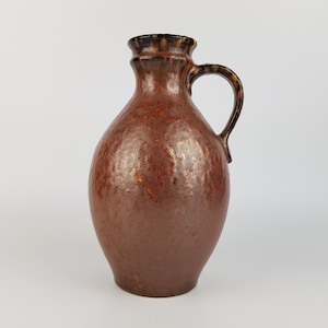 Vintage DÜMLER & BREIDEN Handled Copper Brown Vase 475 28 West German Pottery 1970s