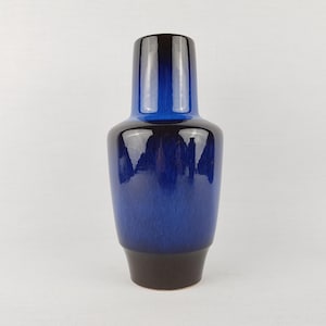 Vase vintage STEULER KERAMIK bleu 157-20 poterie ouest-allemande des années 1960