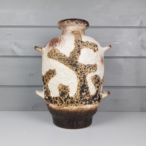 Vintage DÜMLER & BREIDEN Fat Lava Vase Decor &quot;Pampas&quot; 1108-36 West German Pottery 1980s