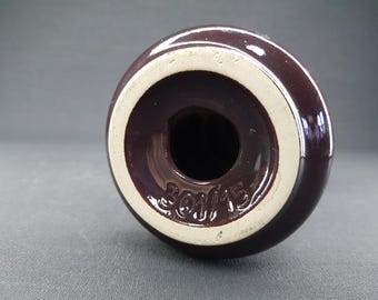 ヴィンテージ STEULER KERAMIK 鮮やかなブラウン キャンドルホルダー