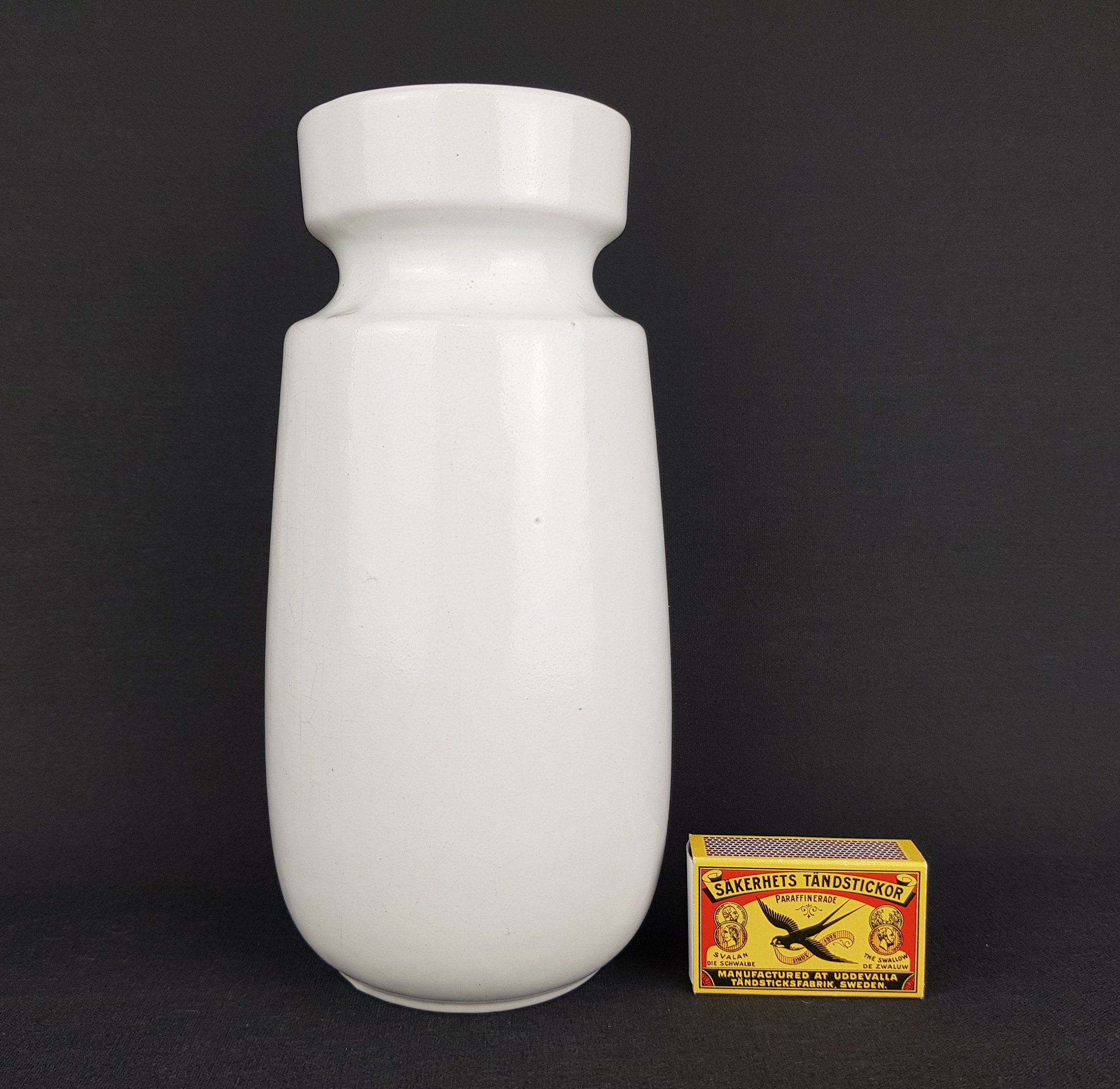 ヴィンテージ SCHEURICH KERAMIK ホワイト花瓶 242 22 西ドイツ陶器