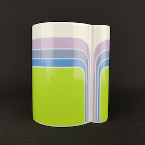 Vintage THOMAS PORZELLAN Colorful Pastel Vase 305 14 West German Pottery  1970s
