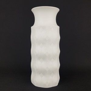 Vintage SCHERZER PORZELLAN Op Art 3D Relief Vase 507-02 West German Pottery Bavaria 1970s