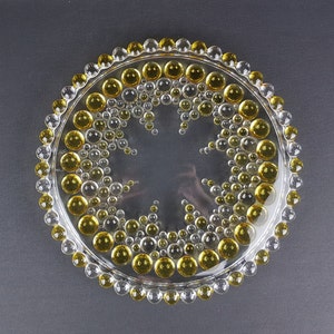 Vintage CAKE Plate, Dish By Walther Glass Round Plate West Germany 1970s