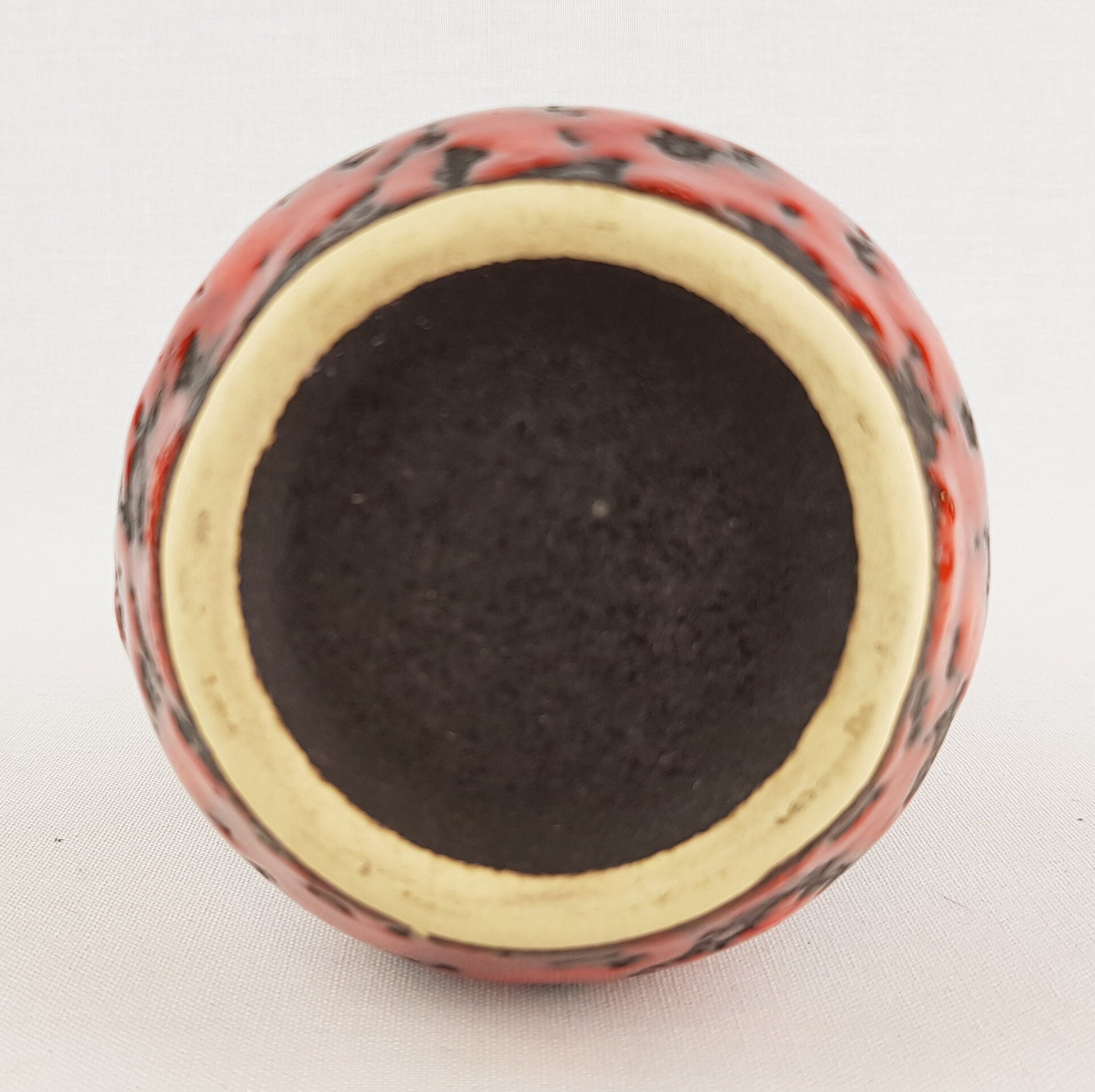 FOHR KERAMIK社 fat lava 西ドイツ製 Vintage FOHR KERAMIK Red Fat Lava Vase 100 Jahre Anniversary