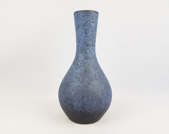Vintage DÜMLER & BREIDEN Blue Ceramic Vase 115-25  West German Pottery 1970s