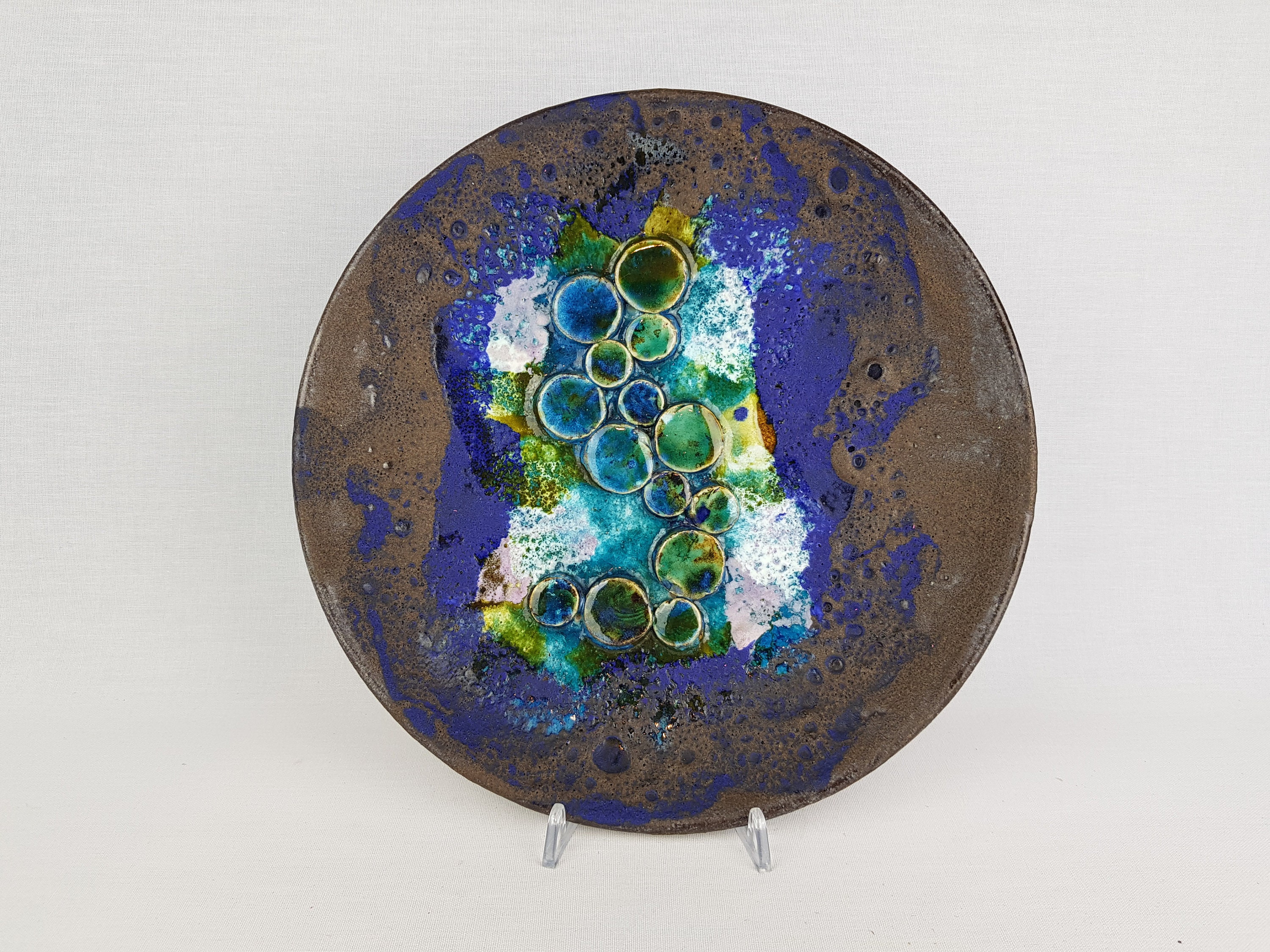 Vintage RUSCHA KERAMIK Wall Plate With Mushroom Decor 717/3 West