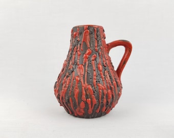 【ドイツ Ceramanoの花瓶】ヴィンテージ 392 Rare Vintage West German Ceramano Fire Vase Mid-century Pottery