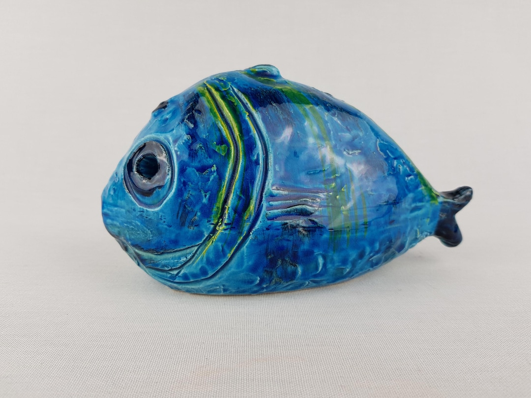 RARE Vintage BITOSSI Fish With Rimini Blu by Aldo Londi - Italian ...