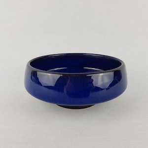 Vintage STEULER KERAMIK Dark Blue Bowl 4291/1 West German Pottery 1950-60s