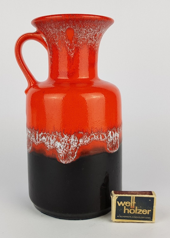 Vintage JASBA KERAMIK Fat Lava Vase Trumpet West German Pottery - Etsy