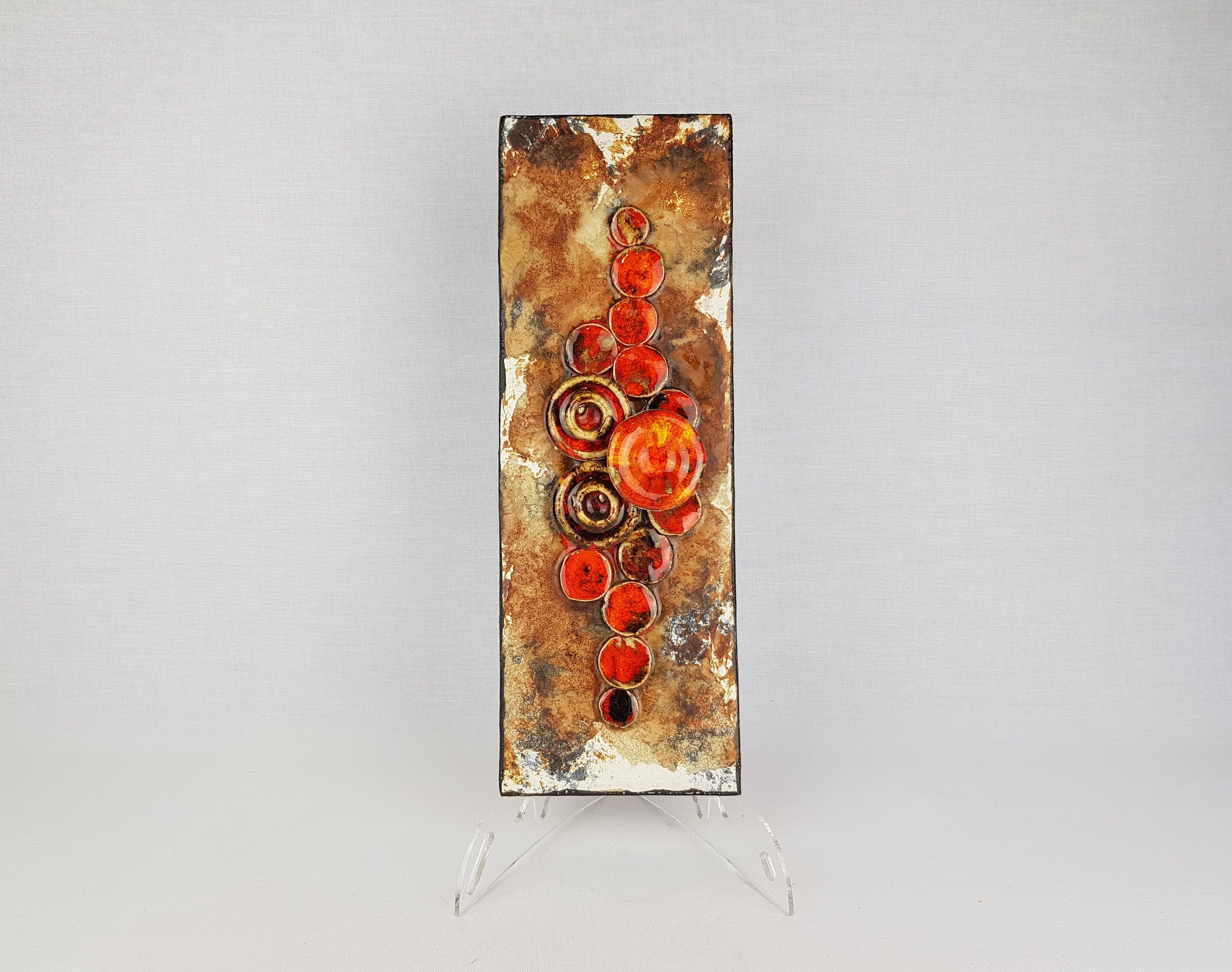 Vintage RUSCHA KERAMIK Wall Plate 779/2 With 3D Mushroom Decor