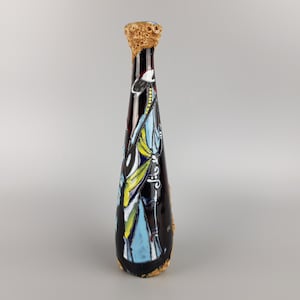 Tall Vintage Ceramiche Giulianelli SAN MARINO Fat Lava Vase  Italian Pottery 1960s