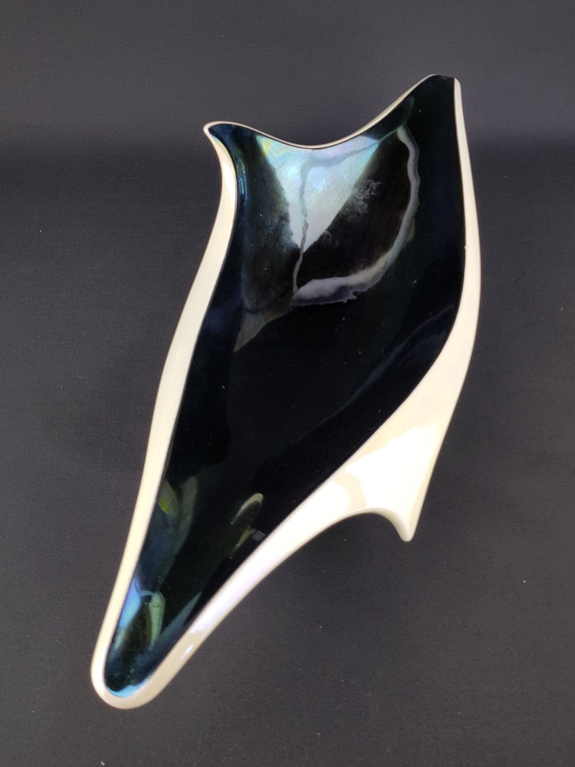 Ancien Bougeoir Céramique Verceram Céramique D Art N°PP3 Art Déco Irisé