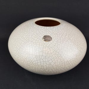 Vintage SILBERDISTEL Stylish Vase with Craquele Decor 8/20 West German Pottery 1950s