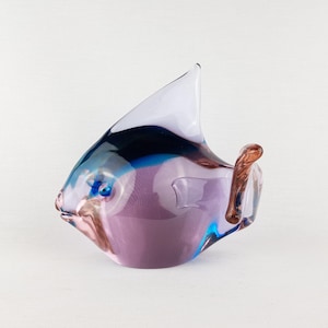 Vintage LIVIO SEGUSO Colorful Glass Fish for Gral Glas Germany 1970s