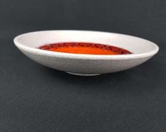 ヴィンテージ オレンジ DÜMLER & BREIDEN レリーフ ファット溶岩ボウル