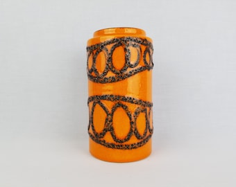 Vintage Colorful JASBA KERAMIK Fat Lava Trumpet Vase N602 10 18