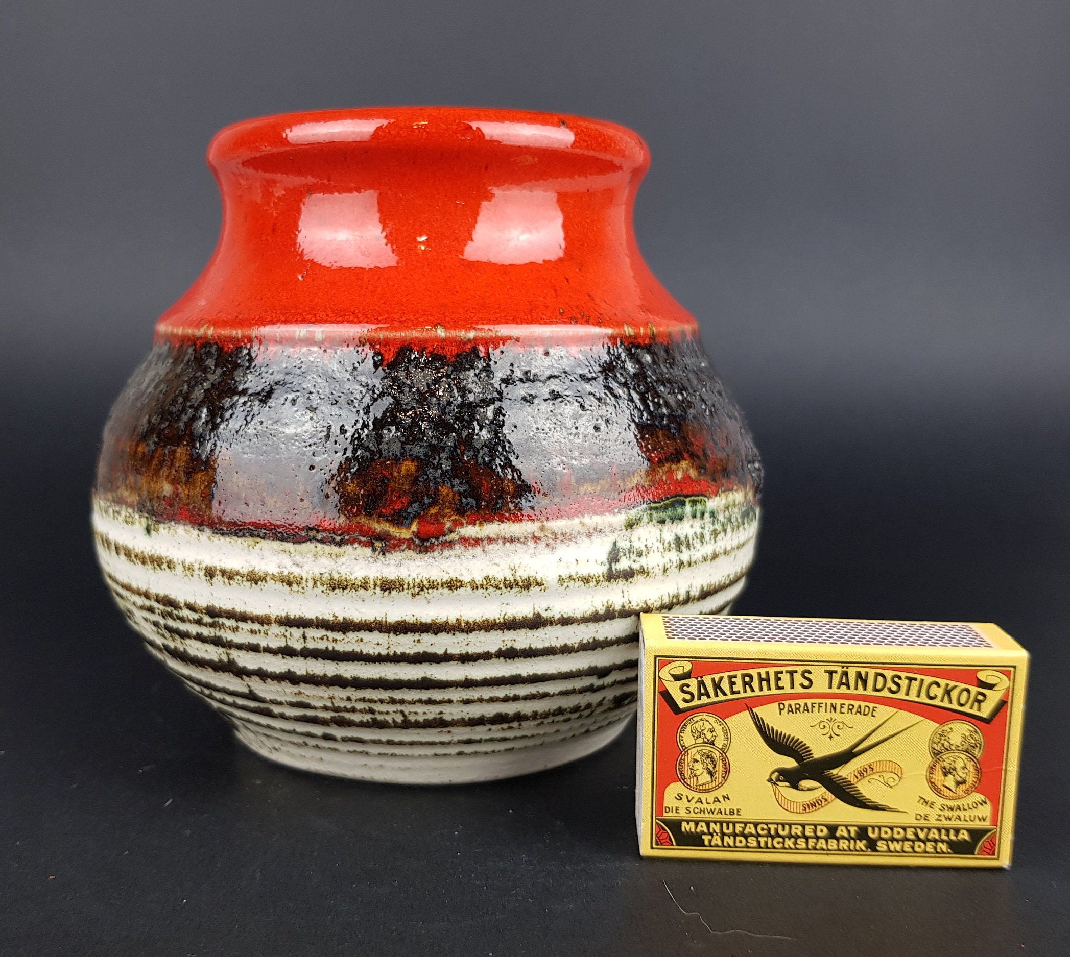 ヴィンテージ JASBA KERAMIK 花瓶 903 11 12 西ドイツ陶器 1970