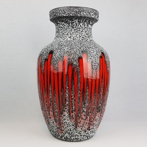 XXL Vintage SCHEURICH KERAMIK Fat Lava Floor Vase with Lora decor 241 West German Pottery 1970s