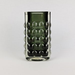 RESERVED- Vintage ICHENDORF GLASS Green Design Vase by Horst Tüselmann West Germany 1960-70s
