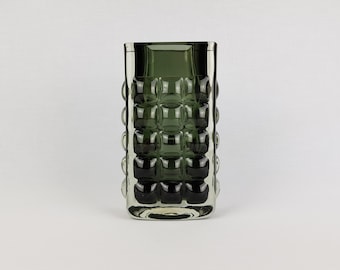 Vintage ICHENDORF GLASS Green Design Vase by Horst Tüselmann West Germany 1960-70s